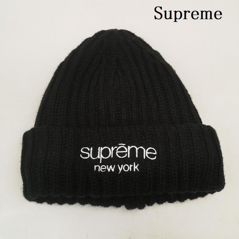 シュプリーム 23AW Classic Logo Chunky Ribbed Beanie クラシック