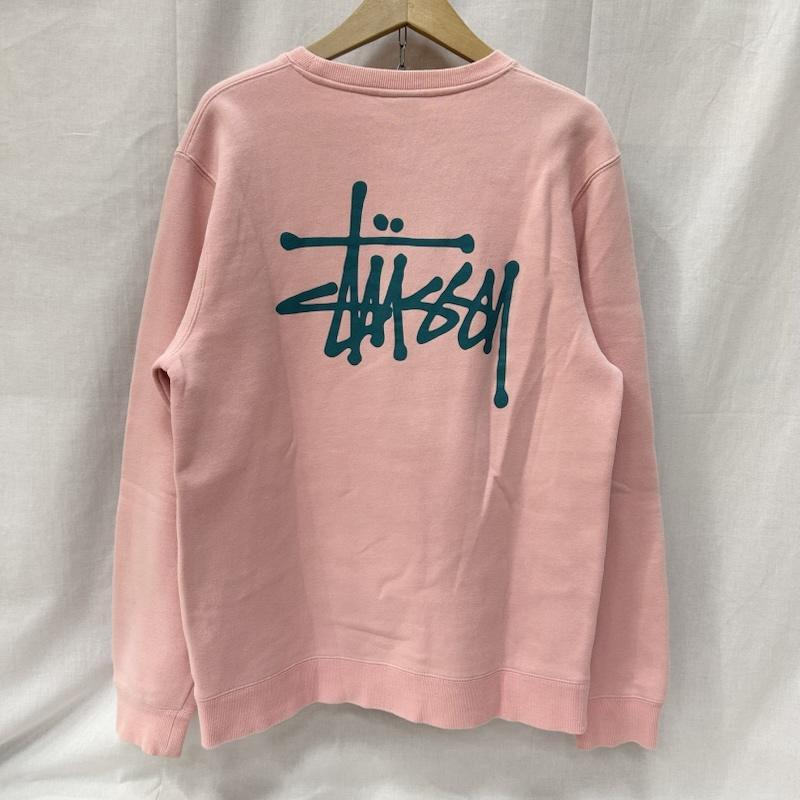 ステューシー ショーンフォントロゴ バックロゴ ピンク スウェット L