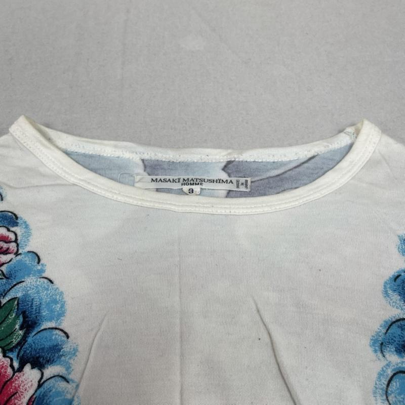 マサキマツシマ ロンT 長袖 Tシャツ クルーネック 総柄 和柄 プリント 