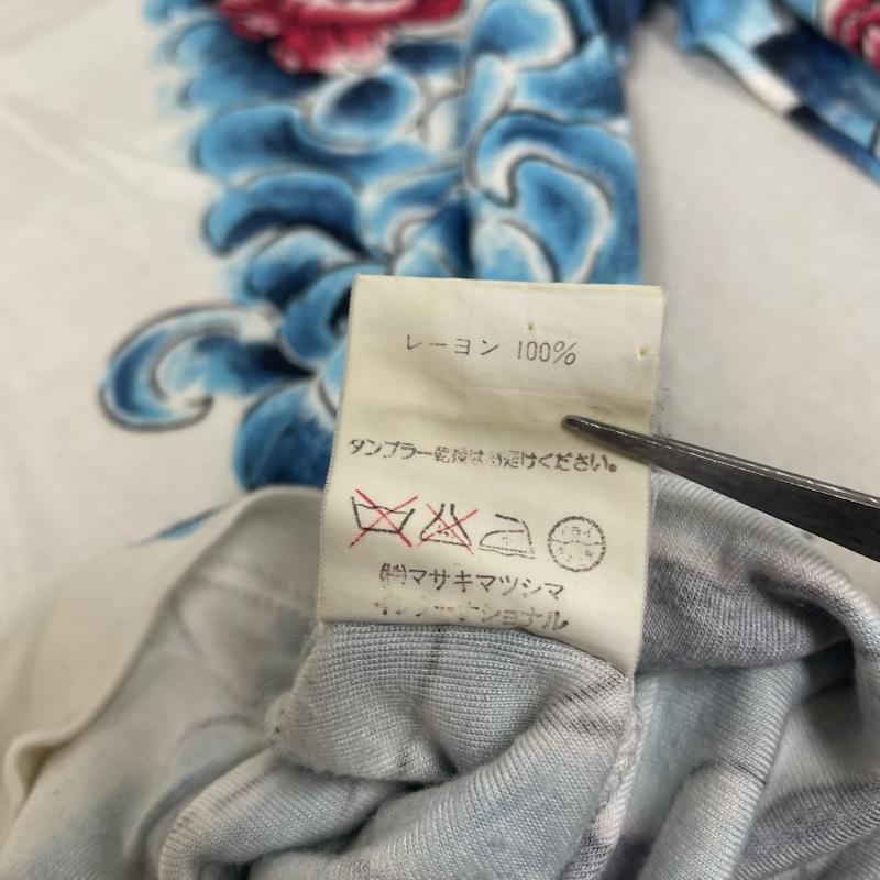 マサキマツシマ ロンT 長袖 Tシャツ クルーネック 総柄 和柄 プリント