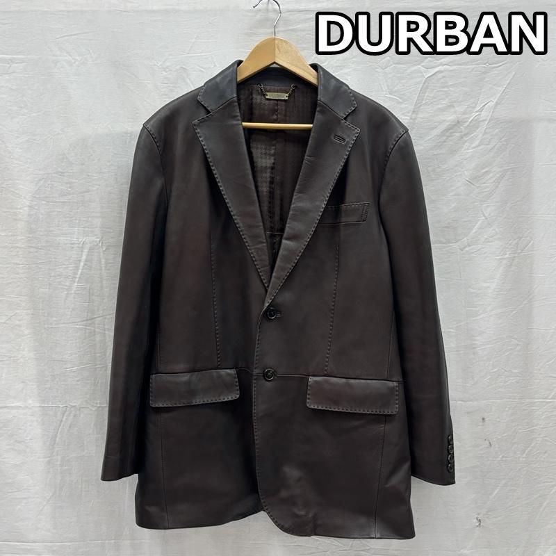 ダーバン 羊革 ラムレザー テーラード ジャケット 2B ノッチドラペル