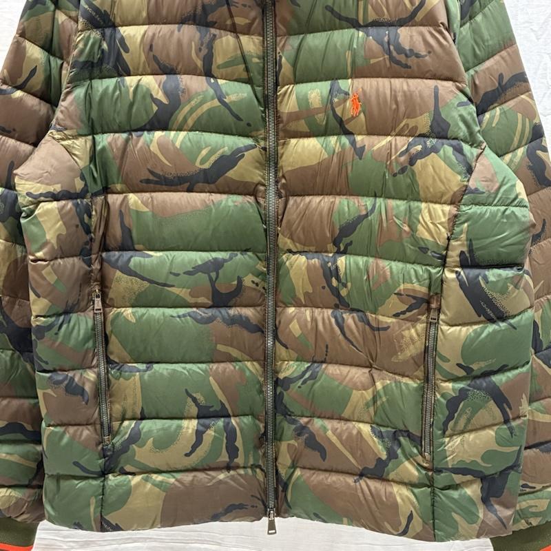 ポロラルフローレン 迷彩 カモフラ ポニー 刺繍 ジップアップ ダウン