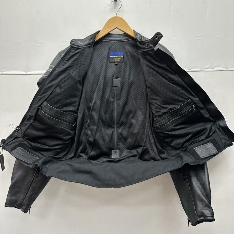 vanson ブラック シングルライダースジャケット Buell ヴァンソン Buell シングル ライダース レザー ジャケット - 50149516