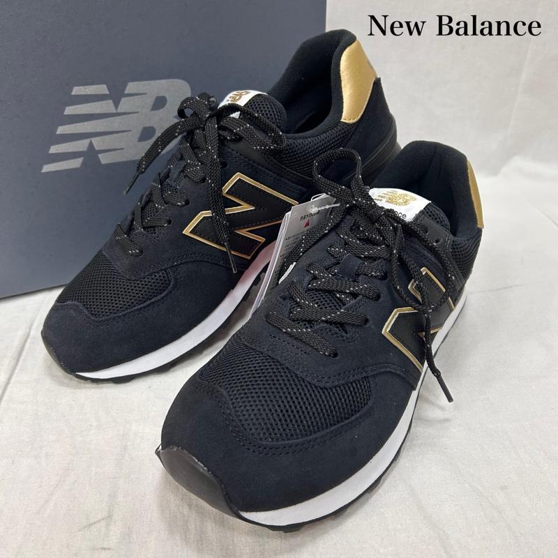 ニューバランス ML574UB2 スニーカーblack×gold US10/28cm WIDTH:D US