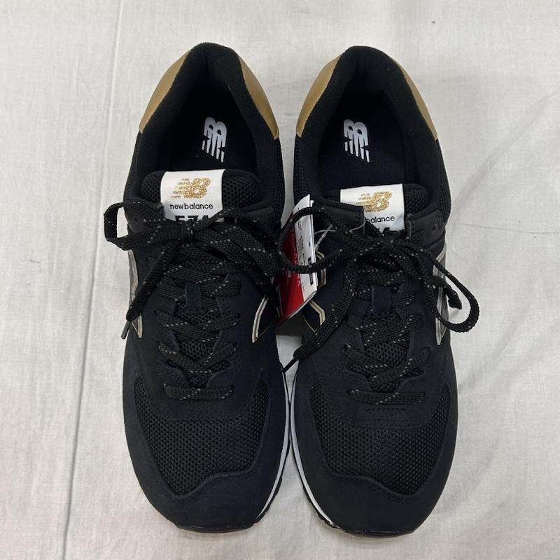 ニューバランス ML574UB2 スニーカーblack×gold US10/28cm WIDTH:D US