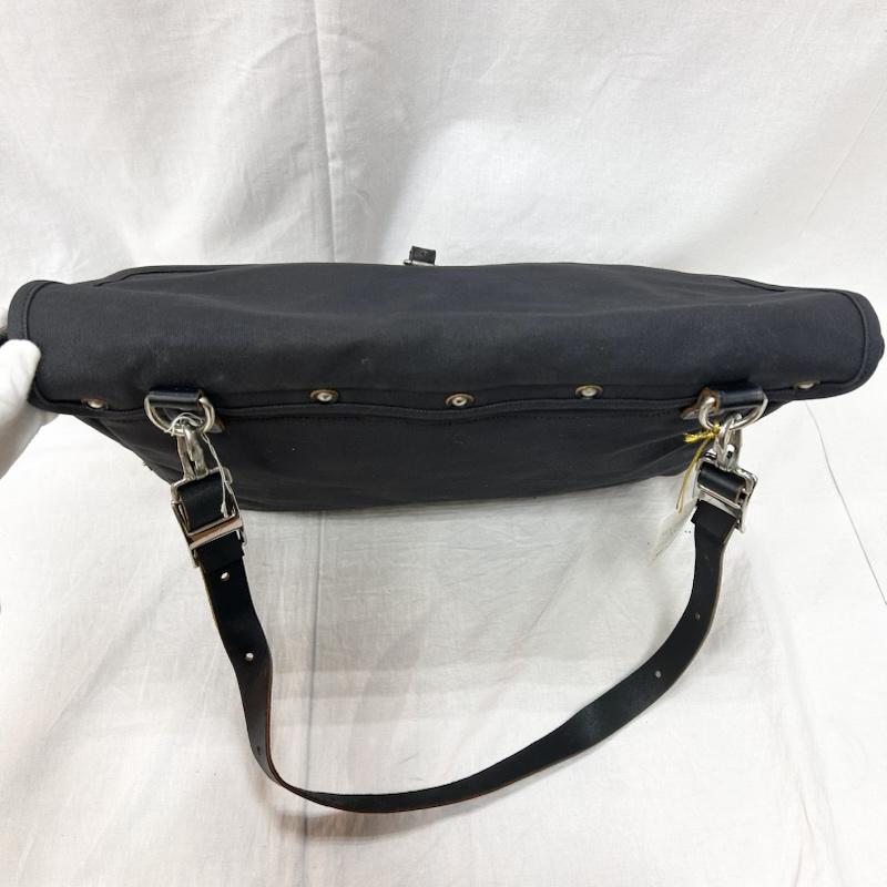 ポーター 吉田カバン ダック生地バッグ レザーショルダー バッグ black