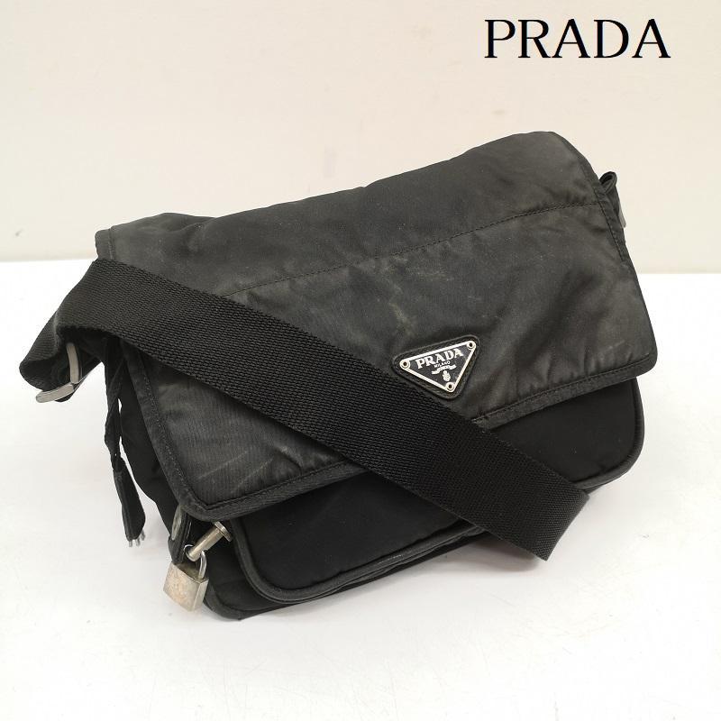 プラダ 三角ロゴ プレート ナイロン ショルダー バッグ - 50149601