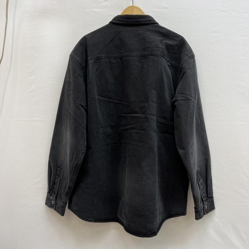 【L】supreme ブラック デニムシャツ シュプリーム 25FW Quilted Lined Denim Snap Shirt チェック