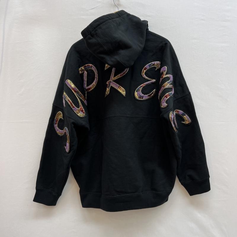 【入手困難】シュプリーム☆豪華ビーズ刺繍Beadedスウェットパーカー希少XL シュプリーム 22SS Beaded Hooded Sweatshirt ビーズ スパンコール