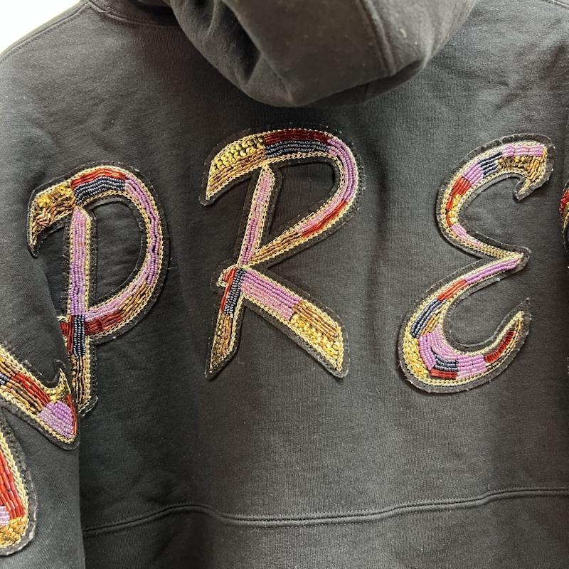 シュプリーム 22SS Beaded Hooded Sweatshirt ビーズ スパンコール
