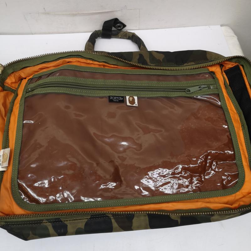 APE×PORTER 1st camo 3WAY ブリーフケース　　リュック A BATHING APE（アベイシングエイプ） PORTER 1st CAMO 3WAY タンカー