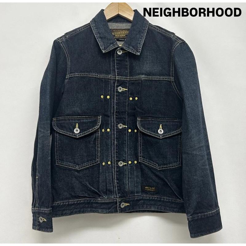 ネイバーフッド デニムジャケット ワンポイントロゴ WASHED STOCKMAN S 