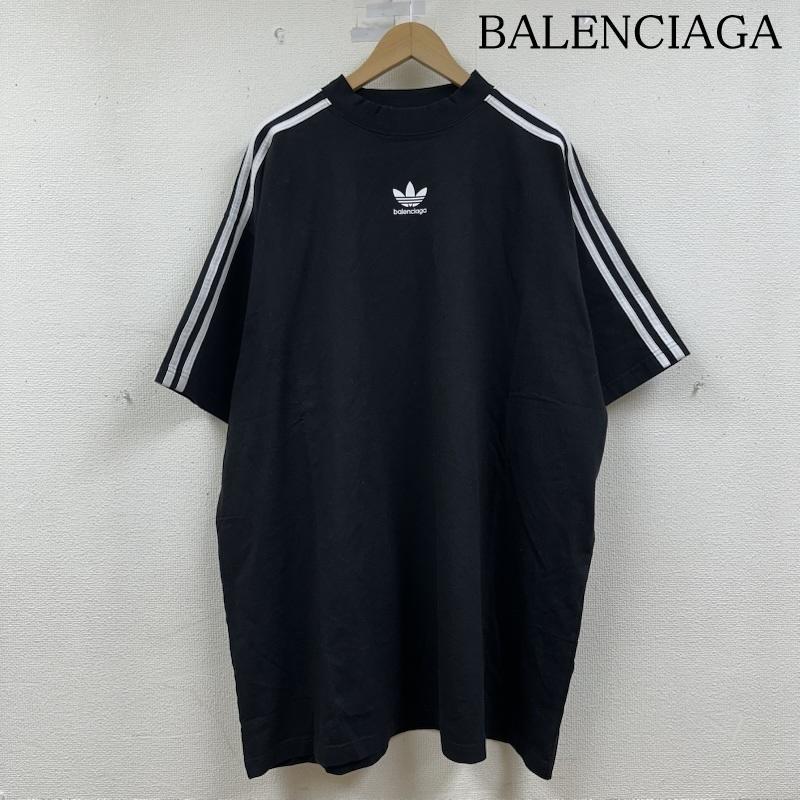 バレンシアガ 23SS adidas ロゴ プリント スリーライン スリーブ T