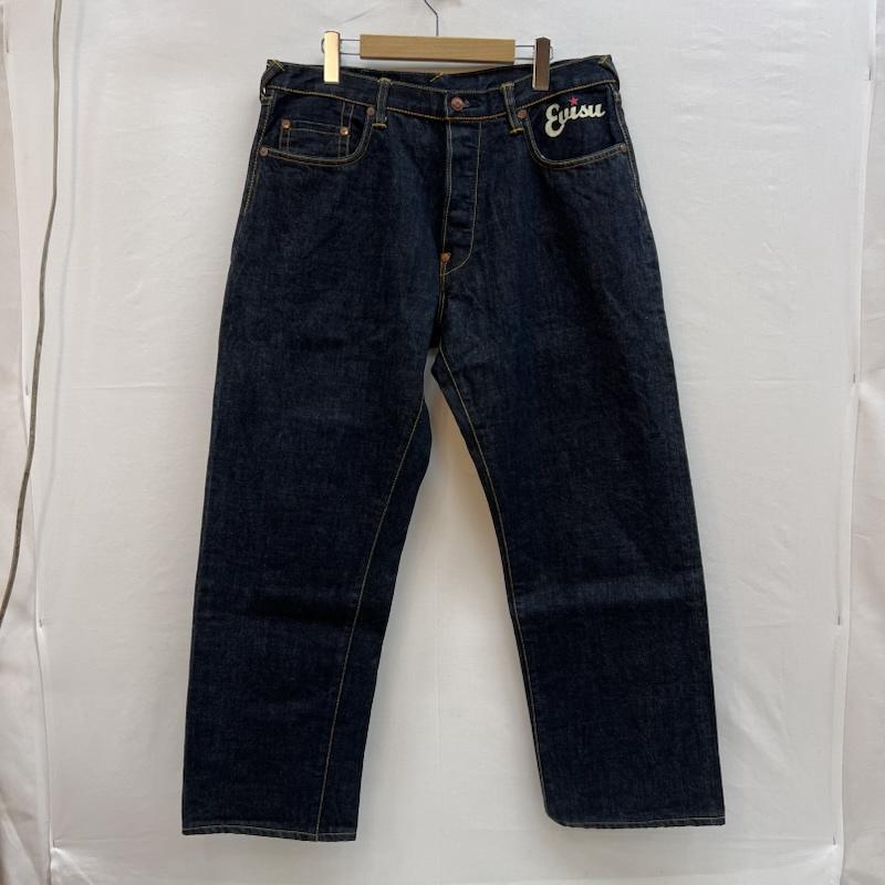 EVISU エヴィス デニムパンツ ジーンズ No.1 黒 カモメ 古着 31 エヴィス 20周年記念 大黒 カモメ 刺繍 デニムパンツ 36インチ