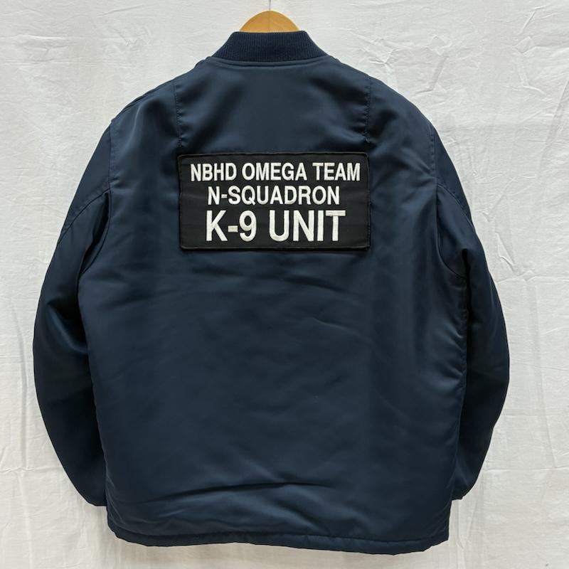 90s USA製アルフMA-1 フライトジャケット ネイビー ボンバージャケット ネイバーフッド 90s 初期 K-9 UNIT ボンバー フライトジャケット MA-1