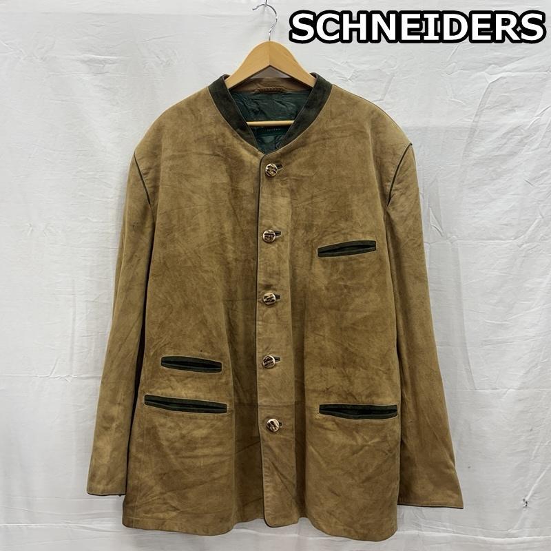 古着 SCHNEIDERS ヌバック レザー チロリアン ジャケット - 50150282 
