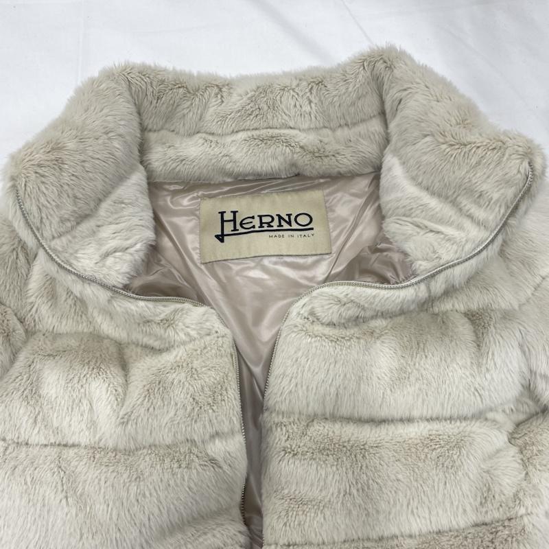 ヘルノ エコ ファー ダウン ジャケット イタリア製 44 50150308