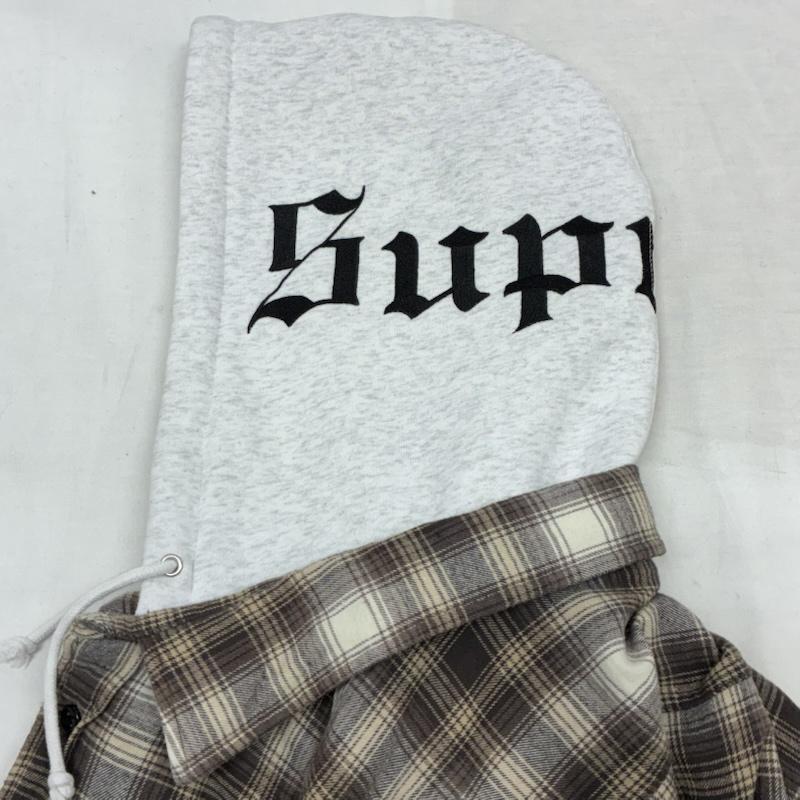 シュプリーム 21AW Hooded Flannel Zip Up Shirt ジップアップ