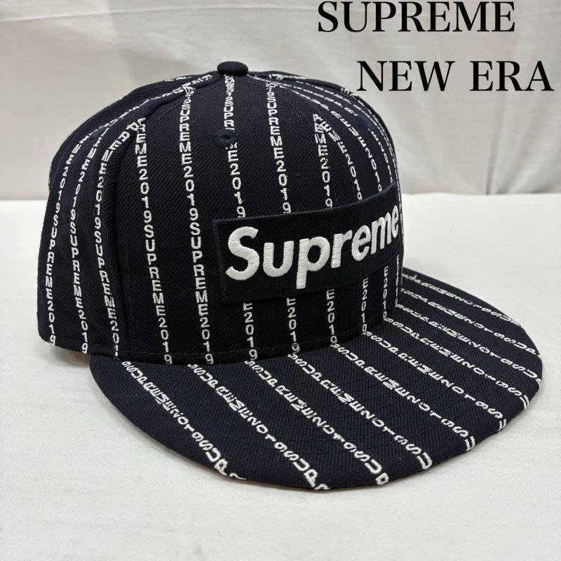 シュプリーム 19ss NEW ERA ニューエラ 59FIFTY テキスト ストライプ