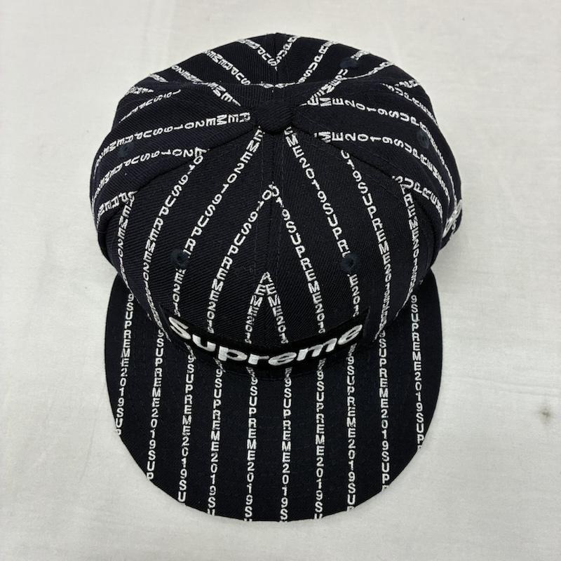 シュプリーム 19ss NEW ERA ニューエラ 59FIFTY テキスト ストライプ