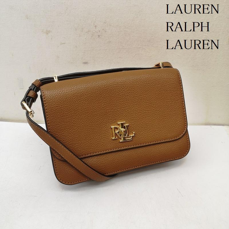 ローレンラルフローレン LRL レザー ショルダー バッグ ゴールド 金具