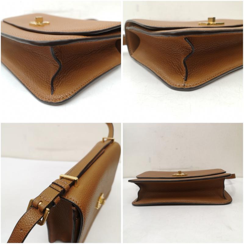 ローレンラルフローレン LRL レザー ショルダー バッグ ゴールド 金具