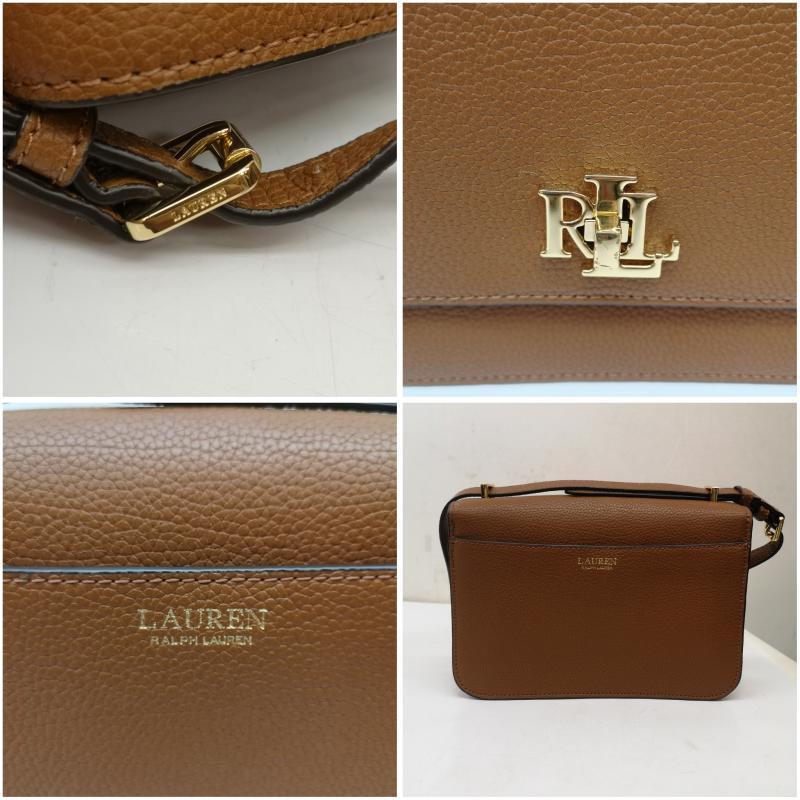 ローレンラルフローレン LRL レザー ショルダー バッグ ゴールド 金具
