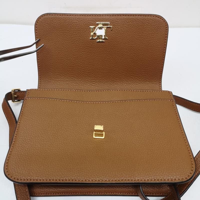 ローレンラルフローレン LRL レザー ショルダー バッグ ゴールド 金具