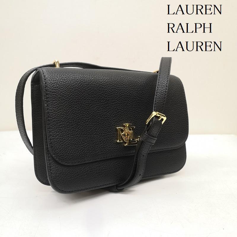 ローレンラルフローレン LRL レザー ショルダー バッグ ゴールド 金具