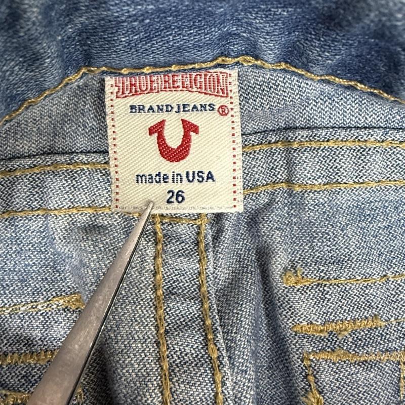 トゥルーレリジョン RAINBOW JOEY フレア デニム パンツ ダメージ加工