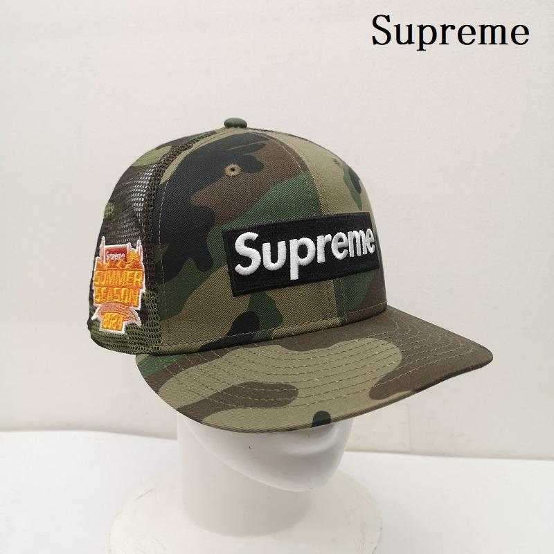 【新品未使用】Supreme カモフラージュ メッシュキャップ シュプリーム 24SS Box Logo Mesh Back New Era Woodland Camo