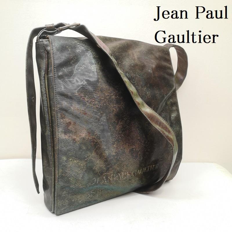 ジャンポールゴルチエ 90s Vサイバー フラップ ショルダーバッグ