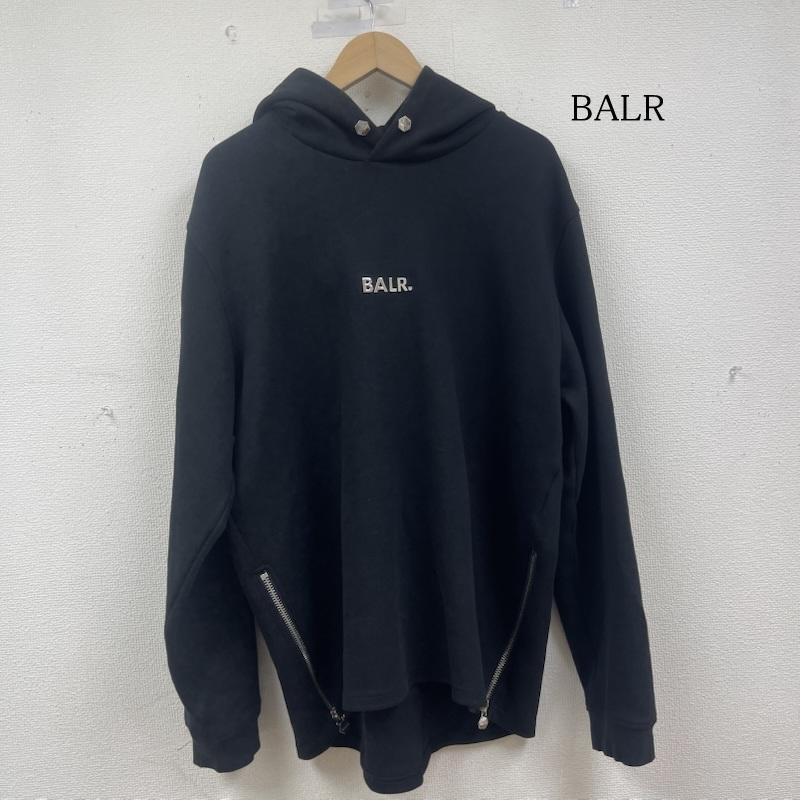 古着 BALR ボーラー BIG LOGO HOODIE サイド ジップ ロゴ パーカー XL