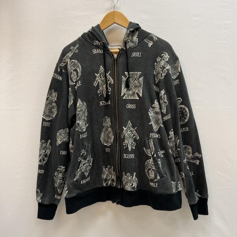 GANGSTERVILLE（ギャングスタービル） 総柄 フルジップ パーカー