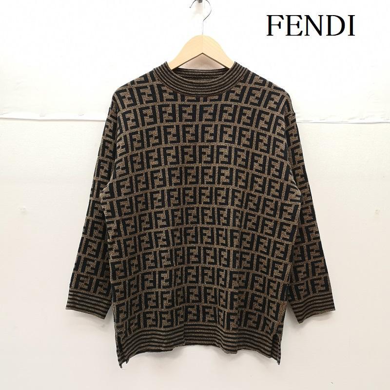 1点物◎ズッカ柄◎FENDI フェンディ セーター ニット レディース フェンディ オールド FF ロゴ ズッカ柄 ニット セーター 表記無し