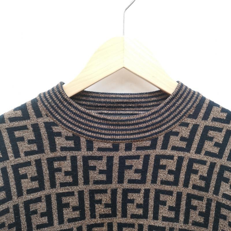 フェンディ オールド FF ロゴ ズッカ柄 ニット セーター 表記無し