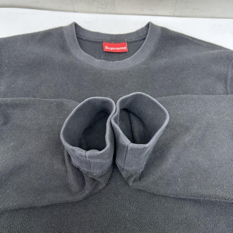 シュプリーム Polartec Small Box Crewneck ロゴ 刺繍 フリース