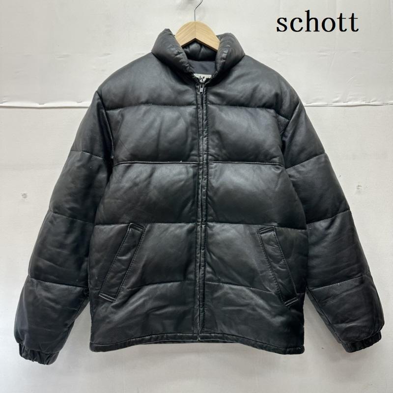 ショット 80s USA製 レザー ダウン ジャケット 214D 38 50151628