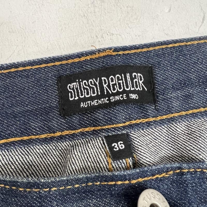 ステューシー ワンポイントロゴ ストレート デニムパンツ 36インチ