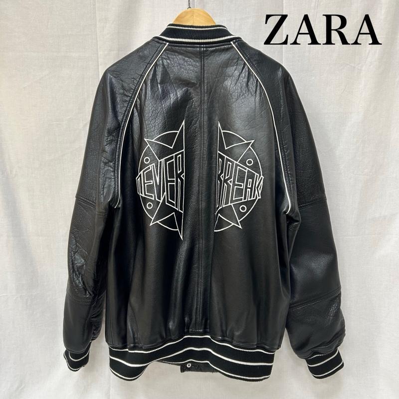 ZARA（ザラ） オールレザースタジャン black US:XL XL 50151755