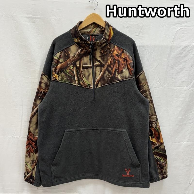 古着 Huntworth リアルツリーカモフラ 迷彩 無地 切替し プルオーバー