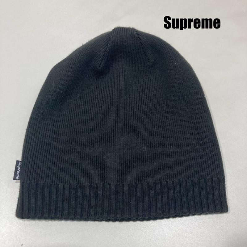 シュプリーム ビーニー ニット帽 ロゴ アクリル51% コットン42