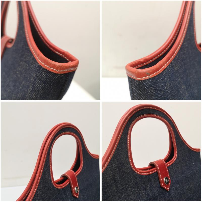 バーバリー・ブルーレーベル デニム レザー ハンドバッグ - 50151901