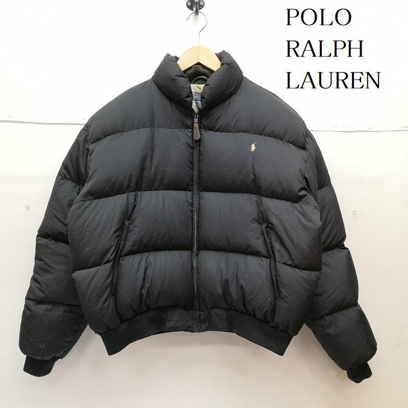 ポロラルフローレン 90s USA製 ポニー 刺繍 短丈 ダウンジャケット M