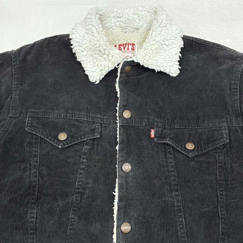 リーバイス 80s USA製 ブラック コーデュロイ 裏ボア シェルパ