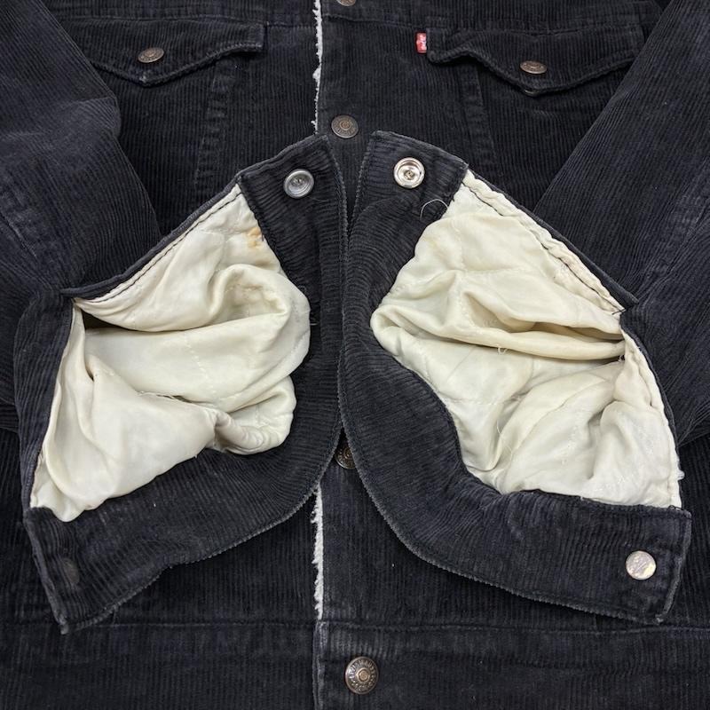 リーバイス 80s USA製 ブラック コーデュロイ 裏ボア シェルパ