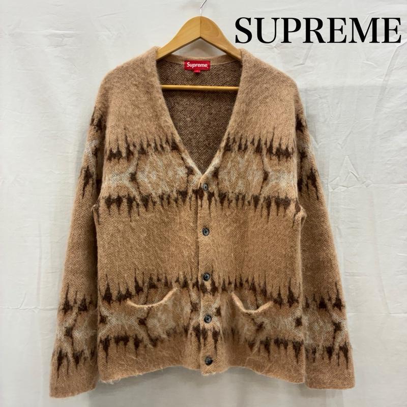 シュプリーム 22AW Abstract Stripe Cardigan モヘア カーディガン S