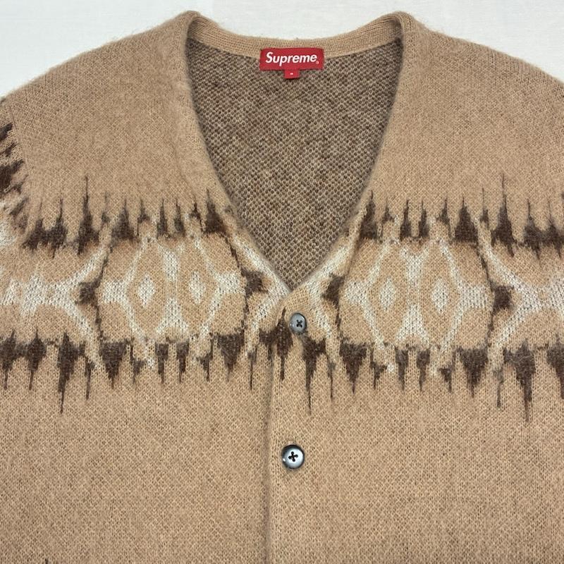 シュプリーム 22AW Abstract Stripe Cardigan モヘア カーディガン S