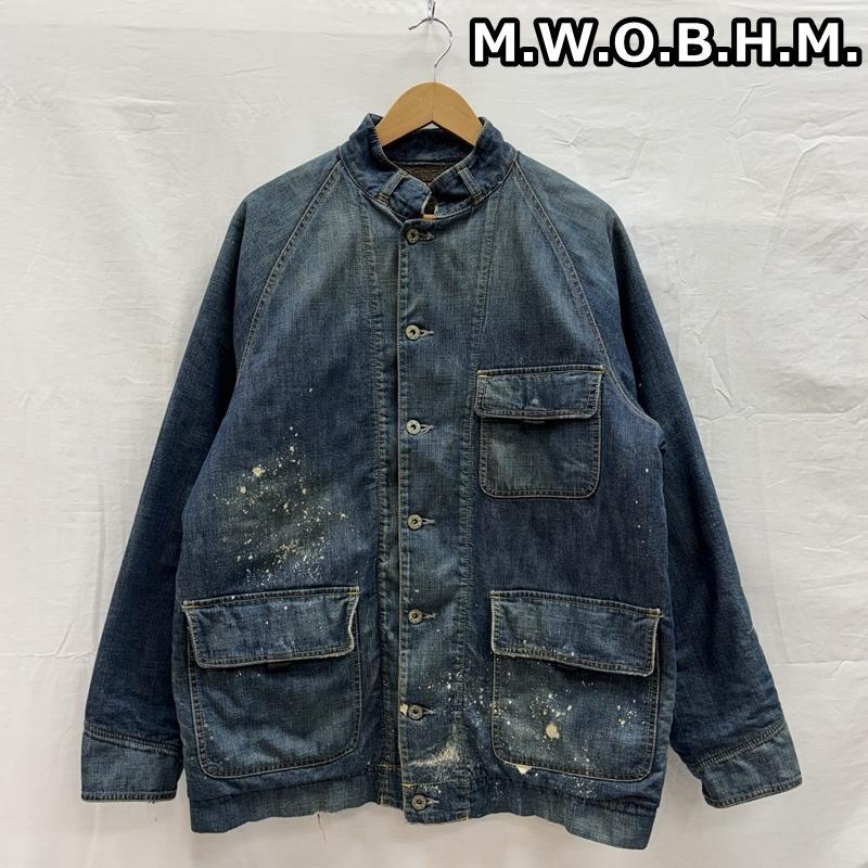古着 M.W.O.B.H.M. スタンドカラー デニム カバーオール ワーク