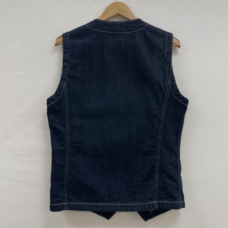 フラットヘッド インディゴ デニム ワーク ベスト 濃紺 38 50152150